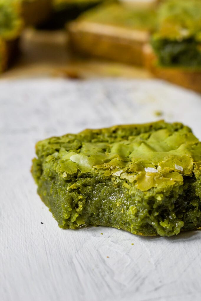 Fudgy Brown Butter Matcha Brownies Cooking Therapy