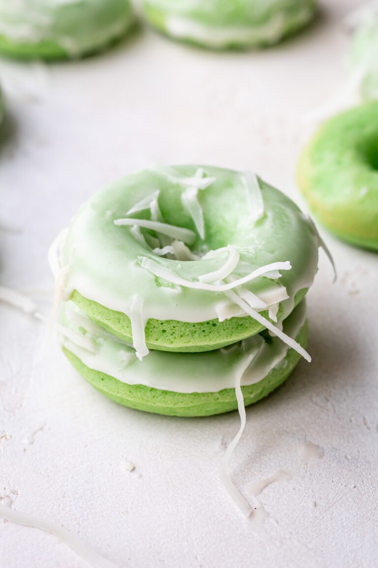 Baked Pandan Mochi Donuts Cooking Therapy