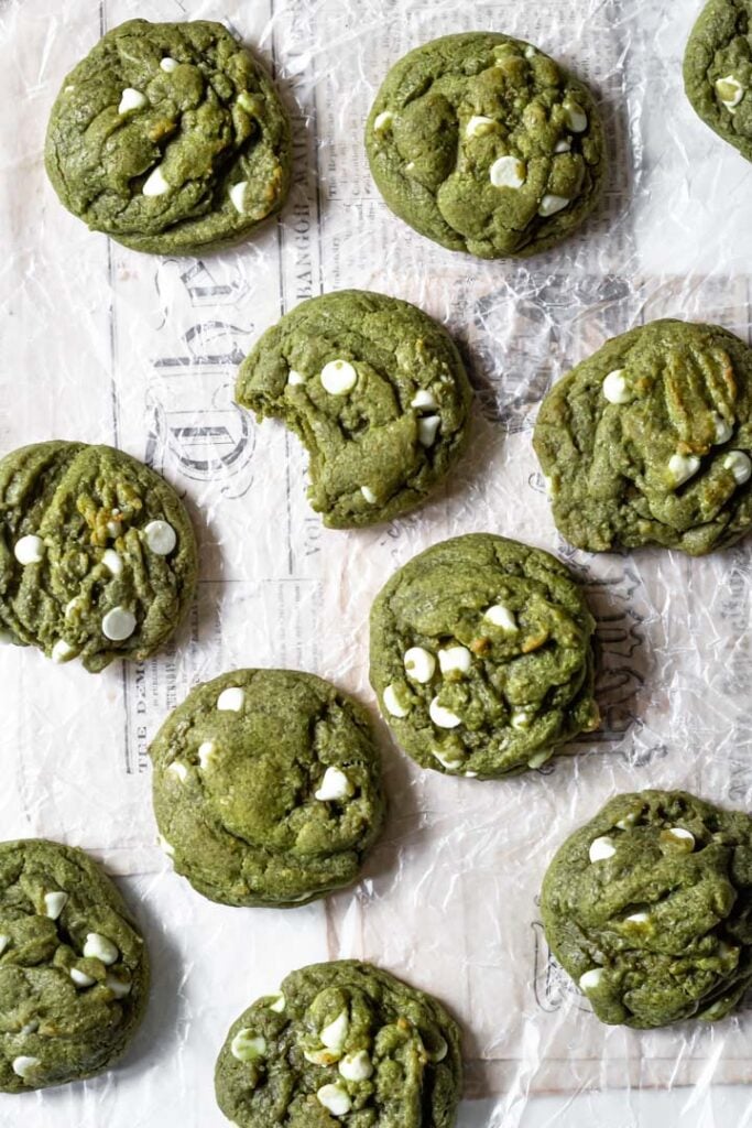 Brown Butter White Chocolate Matcha Cookies Cooking Therapy
