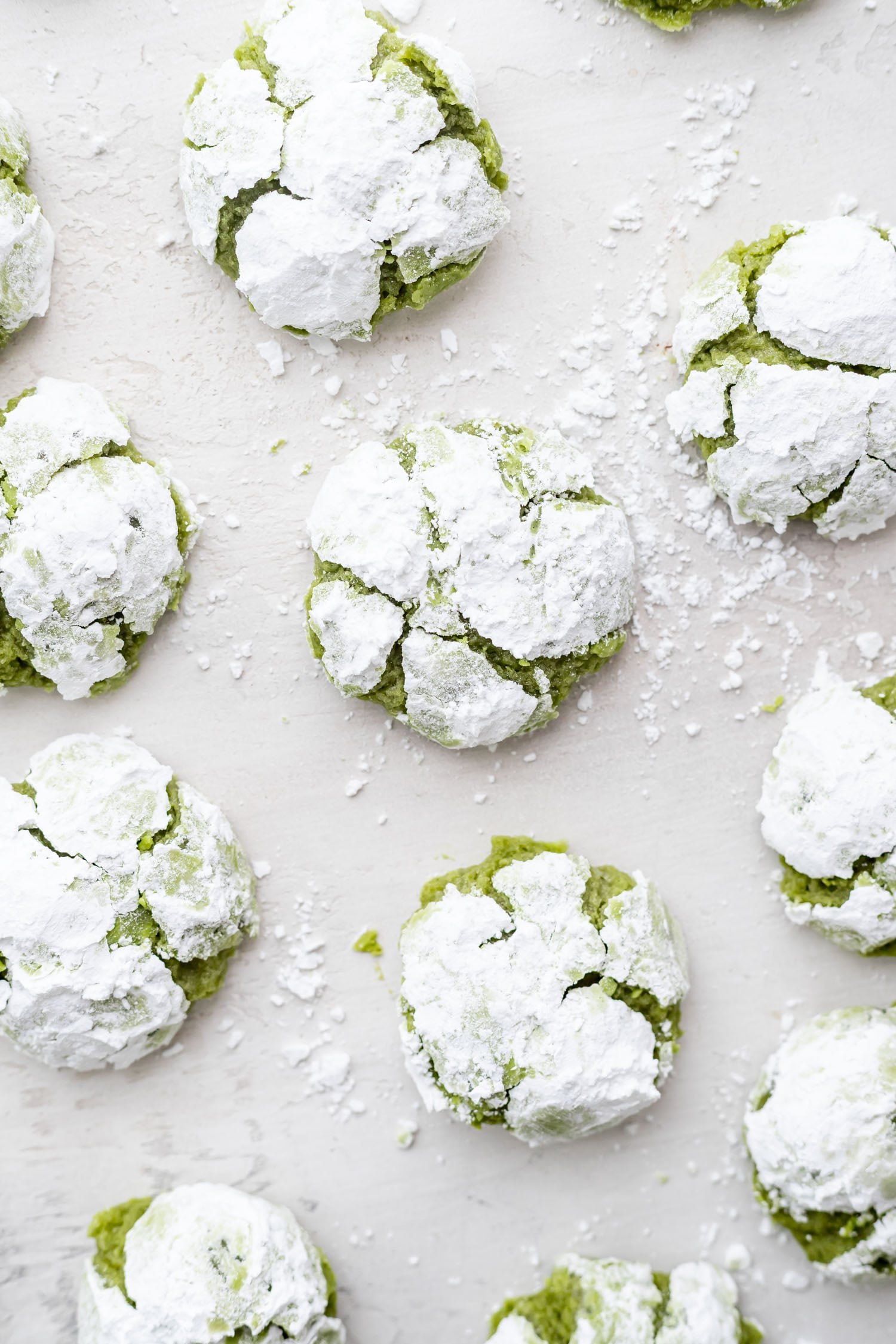 Matcha Crinkle Cookies