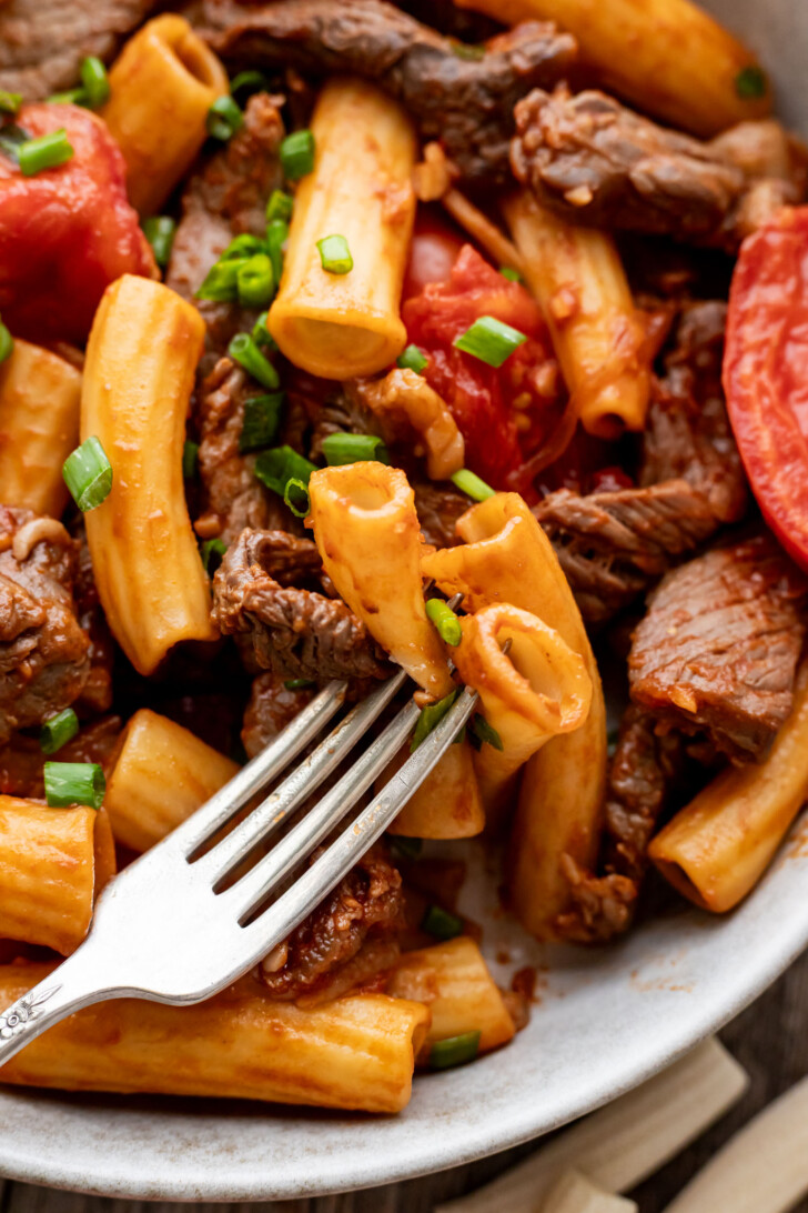 Nui Xao Bo in a fork.