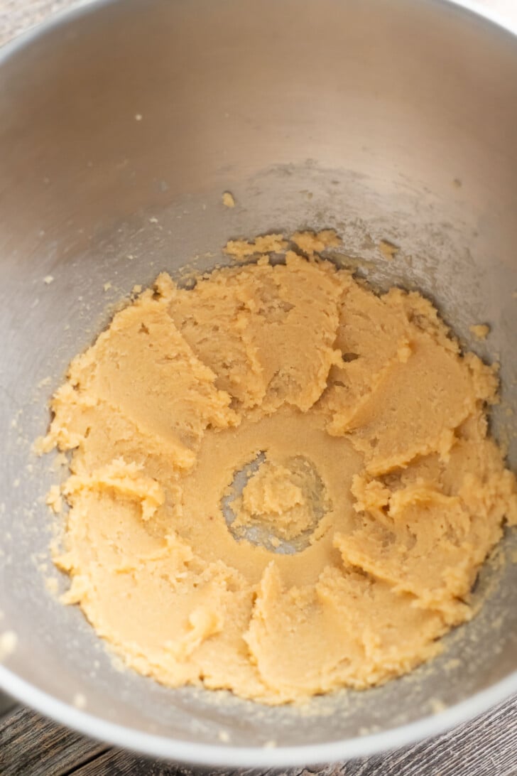 Mixed sugar and butter