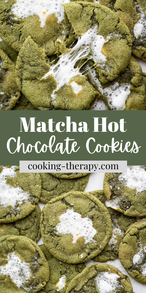 Matcha hot chocolate cookies pinterest