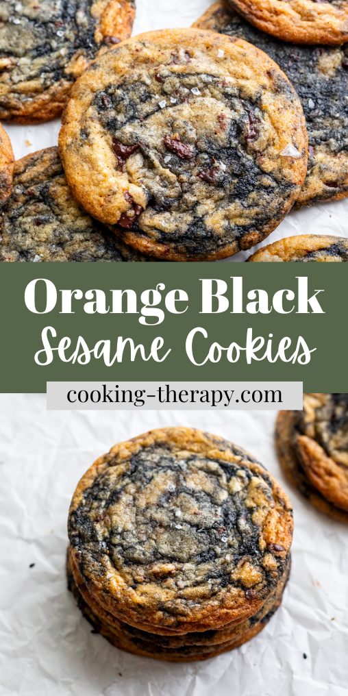 orange black sesame cookies pinterest