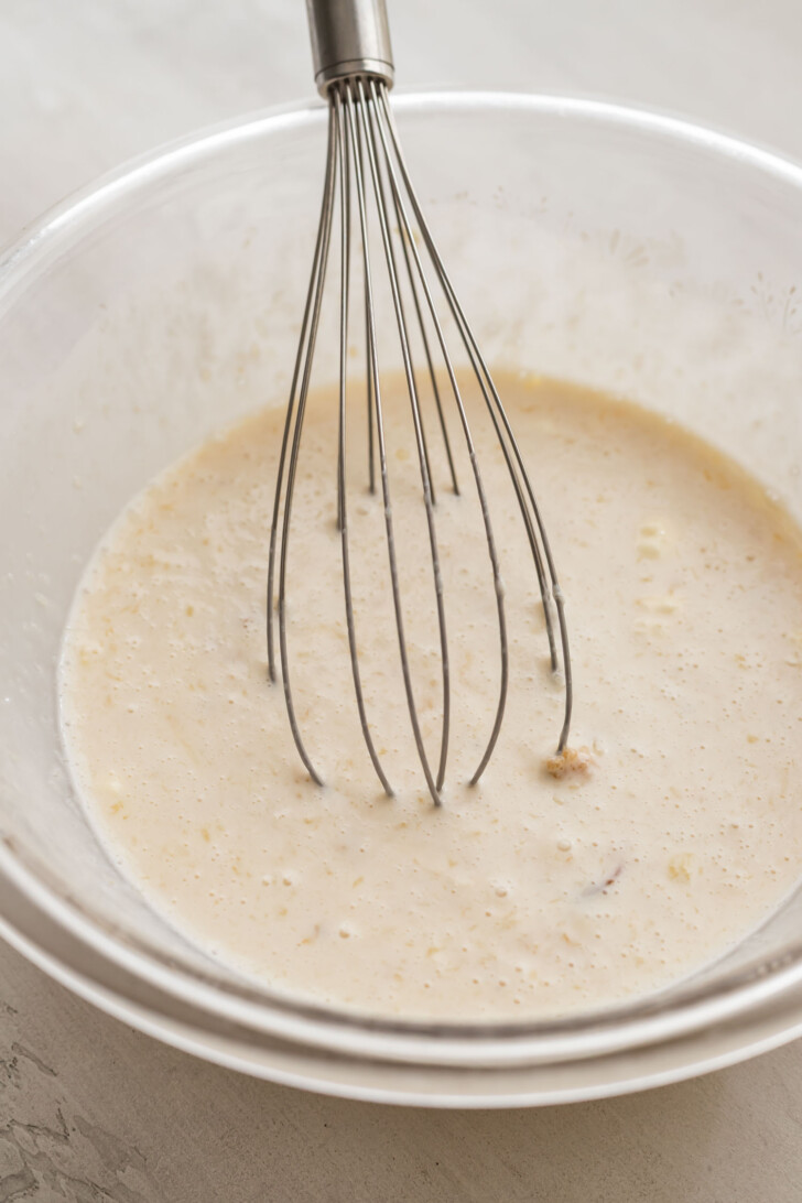 Mixed wet ingredients