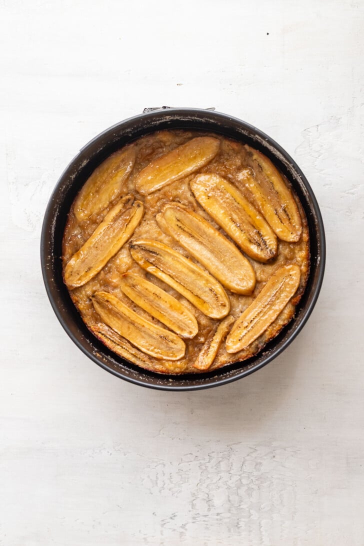 Baked Vietnamese banana cake.