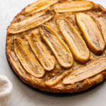 Vietnamese banana cake on a plate