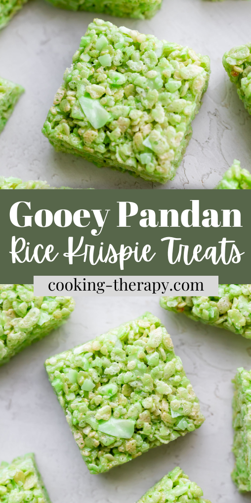 Pandan coconut rice krispie treats Pinterest